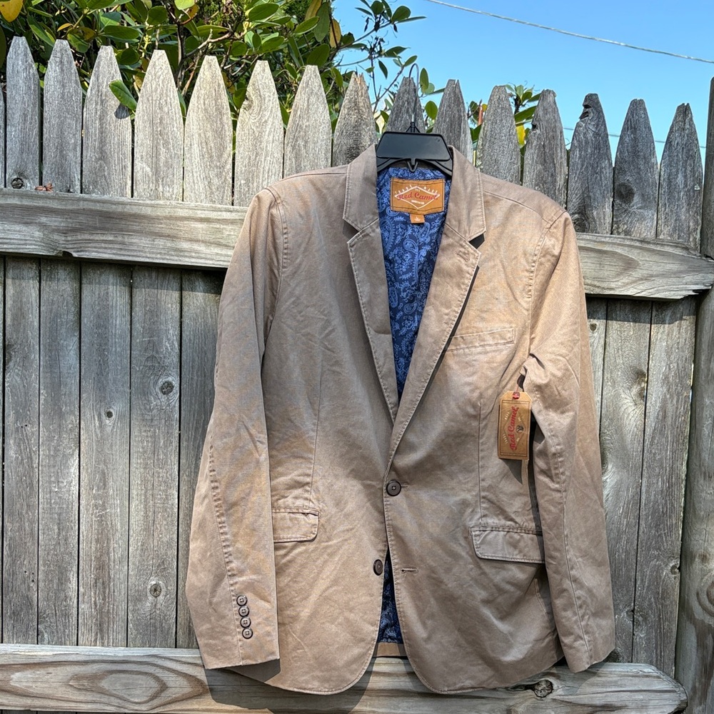 Red Camel large cotton rugged tan blazer. NWT!